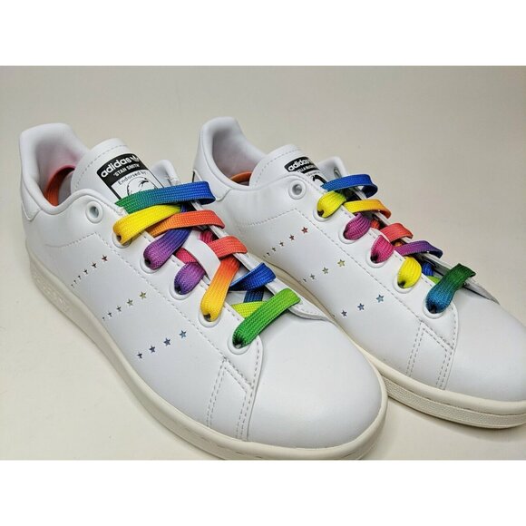 NEW Stella Mccartney X Adidas Stan Smith Logo Sneakers! White Vegan e 38 US 6.5 - Picture 1 of 9